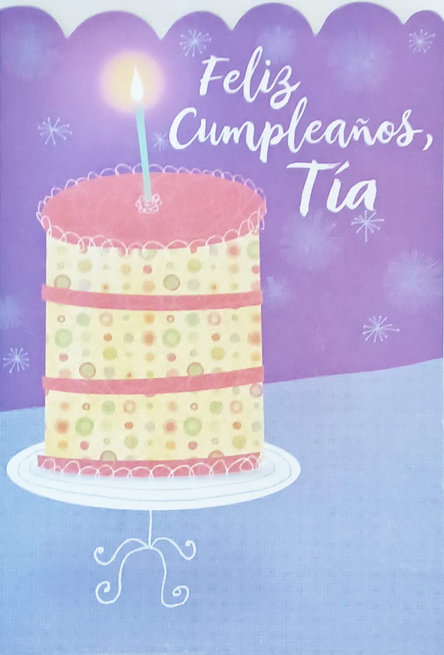 Greeting Card Feliz Cumpleanos Tia - Happy Birthday Aunt in Spanish Espanol - Tu Ocupas Un Lugar Especial En Nuestra Familia You Hold A Special Place In Our Family