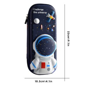 FEWOFJ 3D Space Shuttle Pencil Case for Kids Boys, Waterproof Pencil Box with Compartments Pen Pouch