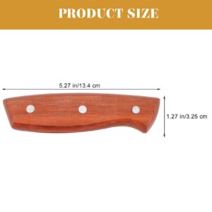 UPKOCH Replacement Wooden Knife Handle for Kitchen, Ergonomic Design with Holes, Anti-Slip Red Pear Wood Knife Handle Accessory for Easy Repair and Upgrade of Your Knives