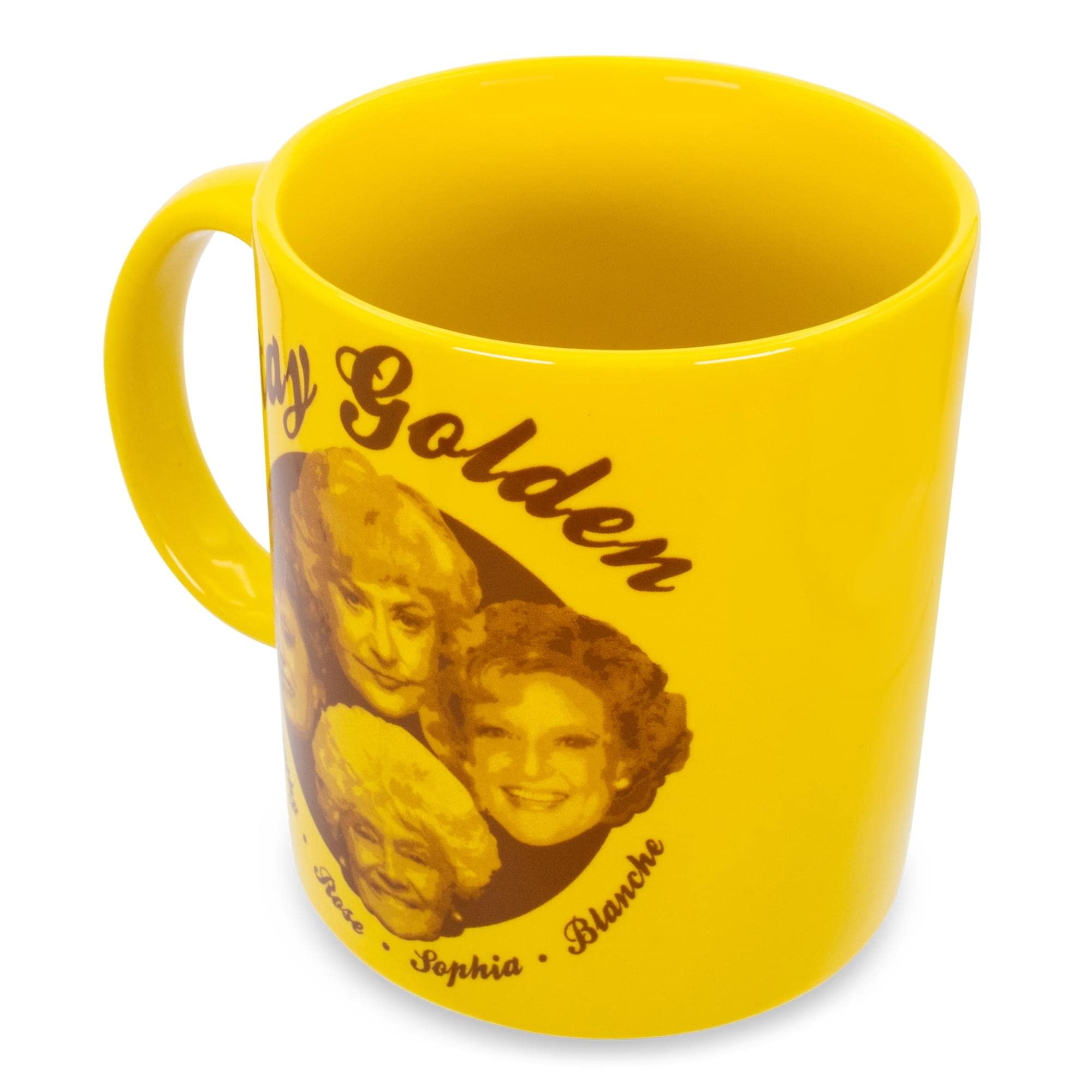 Toynk The Golden Girls Stay Golden Gold Ceramic Mug | BPA-Free Coffee Cup For Espresso, Tea | Holds 20 Ounces