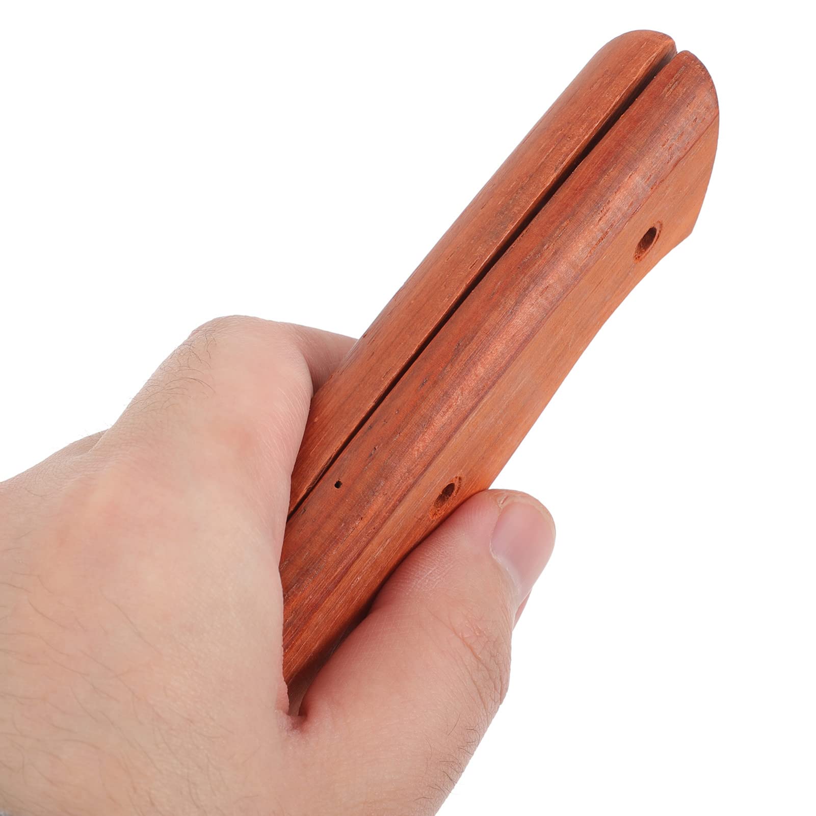 UPKOCH Replacement Wooden Knife Handle for Kitchen, Ergonomic Design with Holes, Anti-Slip Red Pear Wood Knife Handle Accessory for Easy Repair and Upgrade of Your Knives