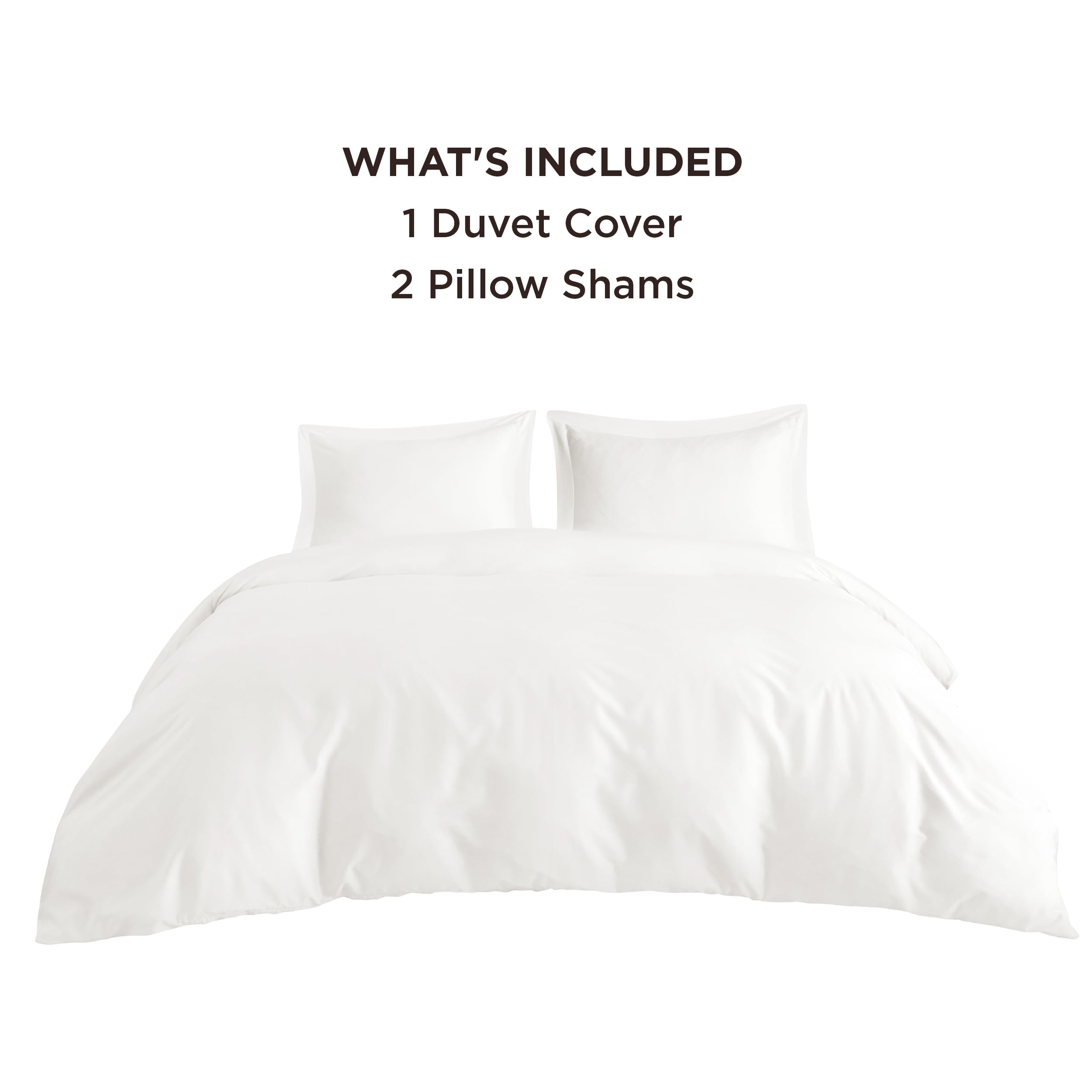 Bedsure King Duvet Cover Ivory White - Moisture Wicking and Silky Eucalyptus Lyocell Cotton Hybrid Comforter Cover Set for Hot Sleeper - Buttery Soft and Breathable Cooling Bedding,Full Size