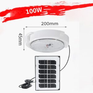 iFCOW Solar Indoor Lights for Home, Solar Shed Lights, Solar Powered Ceiling Light 300W Indoor Light with Remote and Timer for Barn Shed Garage