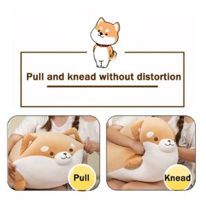 Shiba Inu Plush Toy Soft and Cute Corgi Stuffed Animal Dog Hugging Pillow Puppy Plushie Dolls for Kids Gift(35cm/13.77inch)