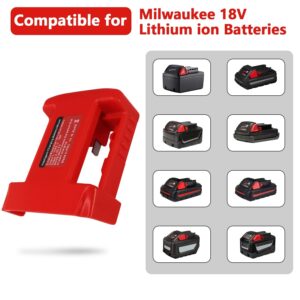 TEPULAS USB Adapter for Milwaukee M18 18V Battery, 2PCS Battery Holder for Milwaukee 48-11-1850 48-11-1852 48-11-1862 48-11-1860, with USB and Type-C Fast Charging Power Wheel Adapter Charger