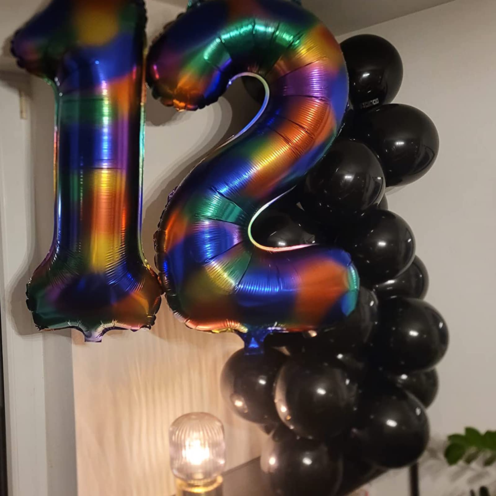 Black Latex Balloons 100 Pack 12 Inch Black Round Helium Balloons Party Balloons for Birthday Black Themed Wedding Graduation New Year Backdrop Decorations