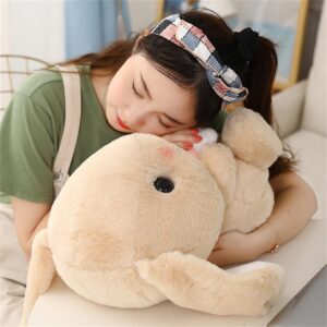 MSGKV Bunny Plush Bunny Stuffed Animals Lop Eared Rabbit Cute Stuffed Bunny Pillow Gift for Women Kids Girls on Christmas Birthday Thanksgiving, 8.6in/22cm Feeding Bottle Bunny