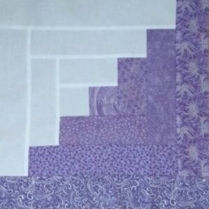 Purples and White Log Cabin Block Kit - Makes a 42 x 56 Quilt Top Only