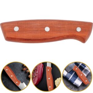 UPKOCH Replacement Wooden Knife Handle for Kitchen, Ergonomic Design with Holes, Anti-Slip Red Pear Wood Knife Handle Accessory for Easy Repair and Upgrade of Your Knives