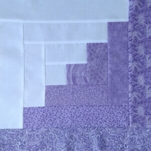 Purples and White Log Cabin Block Kit - Makes a 42 x 56 Quilt Top Only