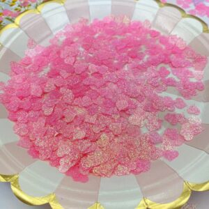 2500pcs Love Heart Shaped Glitter Confetti for Valentine's Day, Anniversary, Birthday, Wedding, Bridal Shower & Baby Shower Parties Decorations (Red)