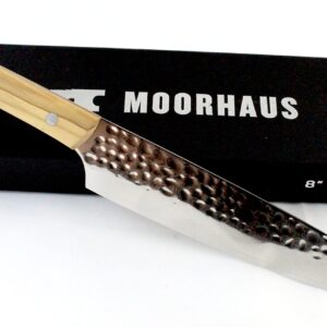 Moorhaus 8" Kitchen Knife, Stainless Damascus Steel 67 Layer - Razor Sharp, Superb Edge Retention, Stain & Corrosion Resistant Chefs Knives