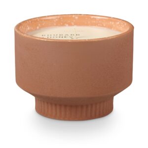 illume verde ceramic candle, rhubarb & honey