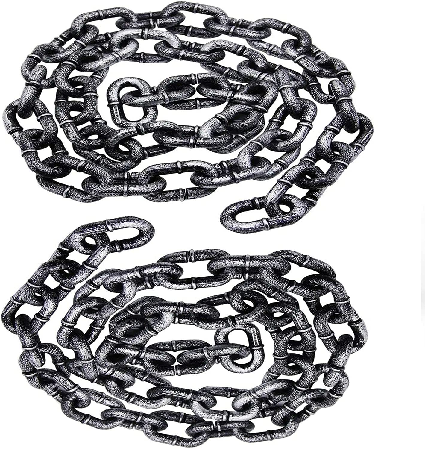 2 Pack Fake Halloween Chains Decoration, Halloween Costume Chain, 12 Feet(6Ft Each) Halloween Plastic Chain, Halloween Party Favor Sets, Great for Costume Party