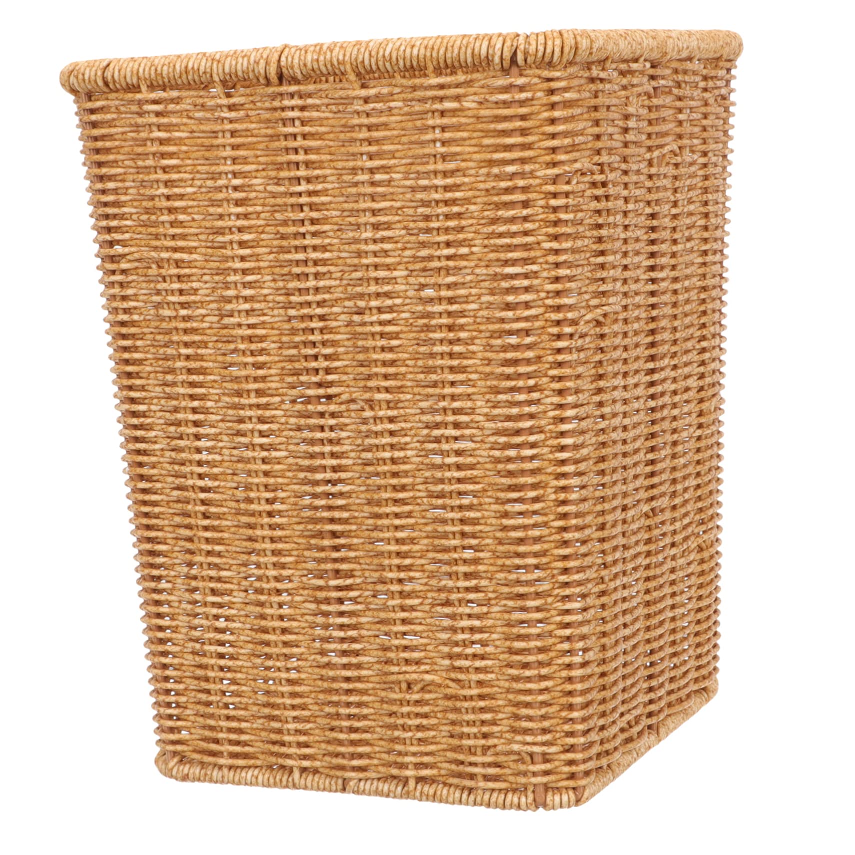 COLLBATH Wicker Waste Basket Woven Trash Can Multipurpose Handwoven Trash Bin for Bathroom Bedroom Office Decorative Rubbish Basket for Home Use