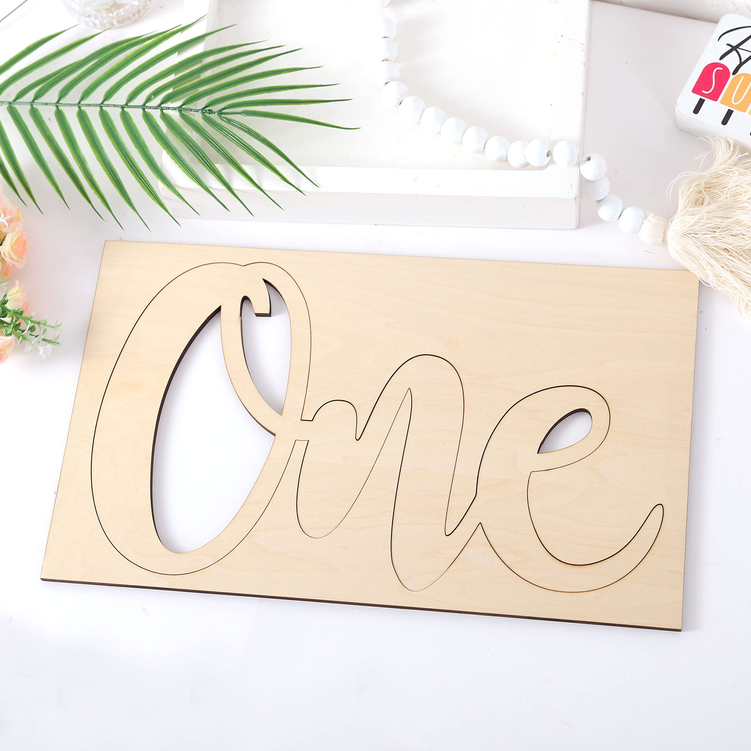 One Birthday Sign - 1st Birthday Party Decor - Perfect For First Birthday Photo Shoots, Cake Smashes, Photo Props