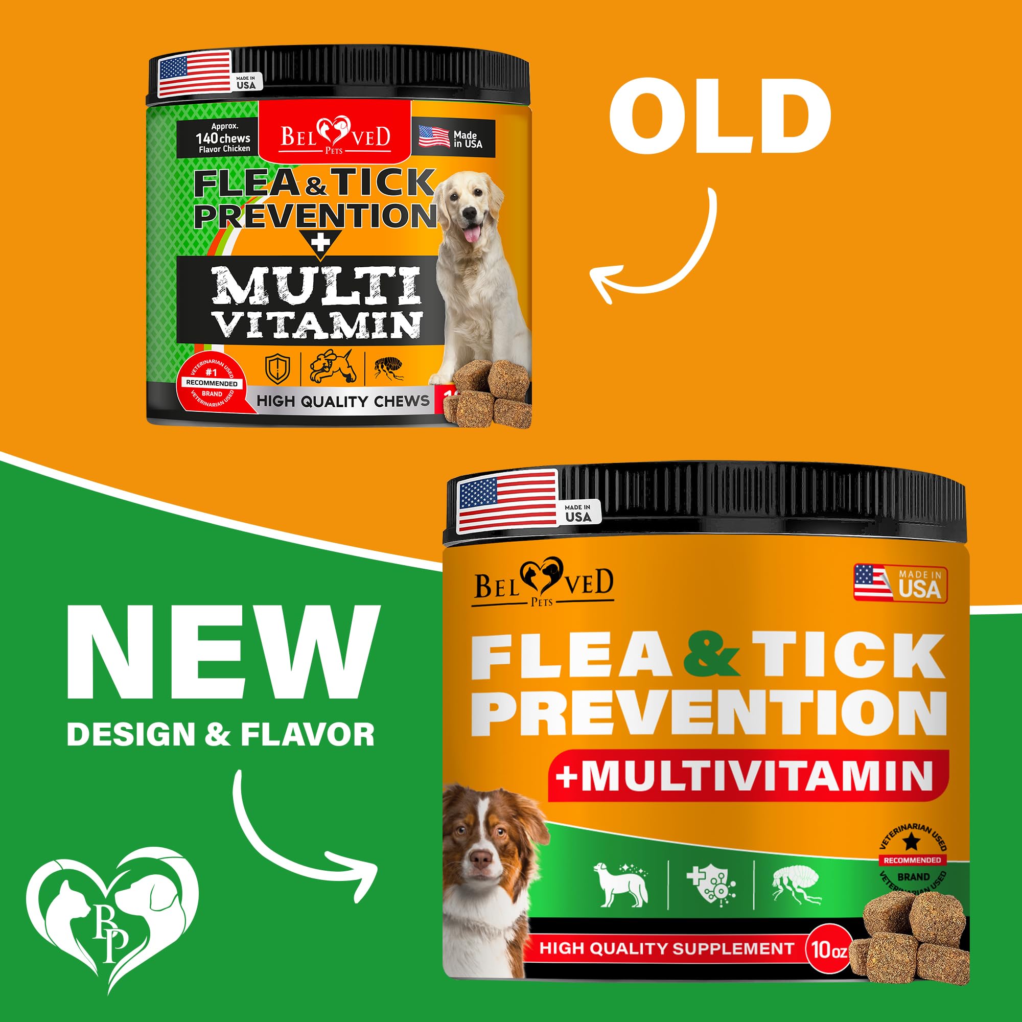 Flea and Tick Prevention Chewable Pills for Dogs - Revolution Oral Flea Treatment for Pets & Complex Multivitamin -Natural Pest Control & Defense Chews - Small Tablets Made in USA (10 Oz)