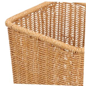 COLLBATH Wicker Waste Basket Woven Trash Can Multipurpose Handwoven Trash Bin for Bathroom Bedroom Office Decorative Rubbish Basket for Home Use