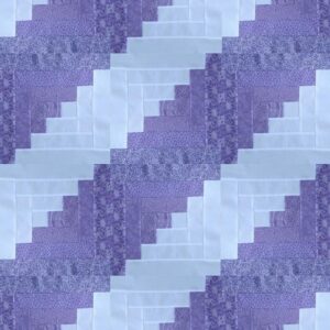 Purples and White Log Cabin Block Kit - Makes a 42 x 56 Quilt Top Only