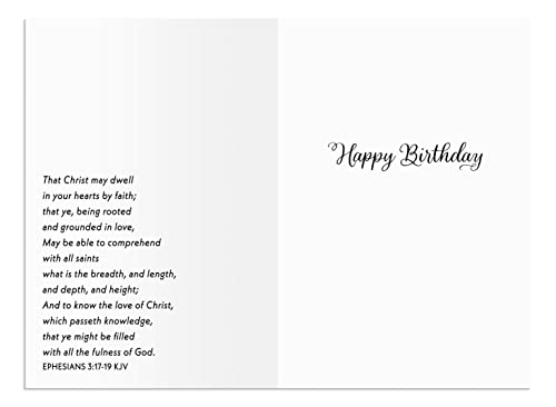 DaySpring - Roy Lessin - Happy Birthday - 4 Design Assortment with Scripture - 12 Birthday Boxed Cards & Envelopes (U1200)