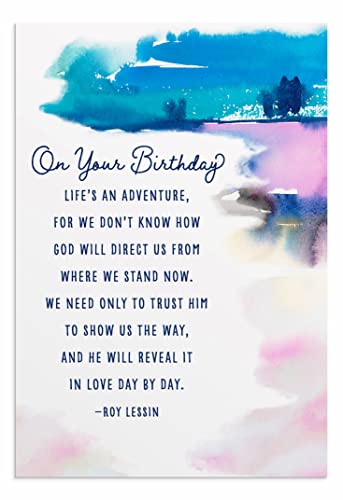 DaySpring - Roy Lessin - Happy Birthday - 4 Design Assortment with Scripture - 12 Birthday Boxed Cards & Envelopes (U1200)