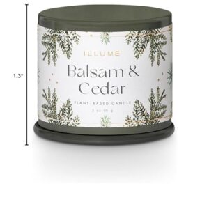 ILLUME Demi Vanity Tin Candle, Balsam & Cedar, Signature 3 oz.