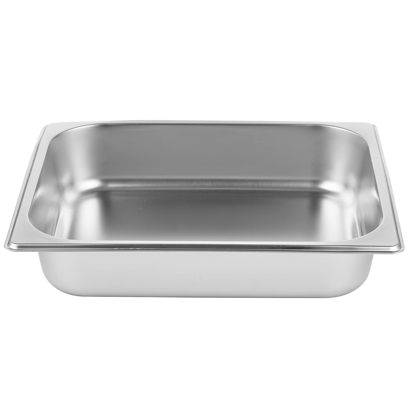 Anjetan 6Pcs Steam Table Pans, 1/2 Half Size 2.6'' Deep Food Pans, Quality Stainless Steel Catering Food Pans Commercial Steam Table Pans for Hotels Restaurants Cafeterias (1/2 Half Size 2.6'' Deep)