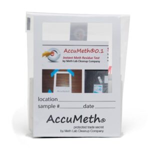 AccuMeth0.1 Methamphetamine Residue Detection Test Kit for Homes | 0.1 µg/100cm2 Legal Standard (Pack of 1)