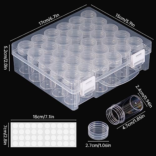 Bead Organizer, Bead Containers, 30 Grids Diamond Painting Storage Containers Clear Bead Organization Diamond Painting Accessories Small Storage Container for Beads Seeds Glitter Rhinestones (1 Pack)