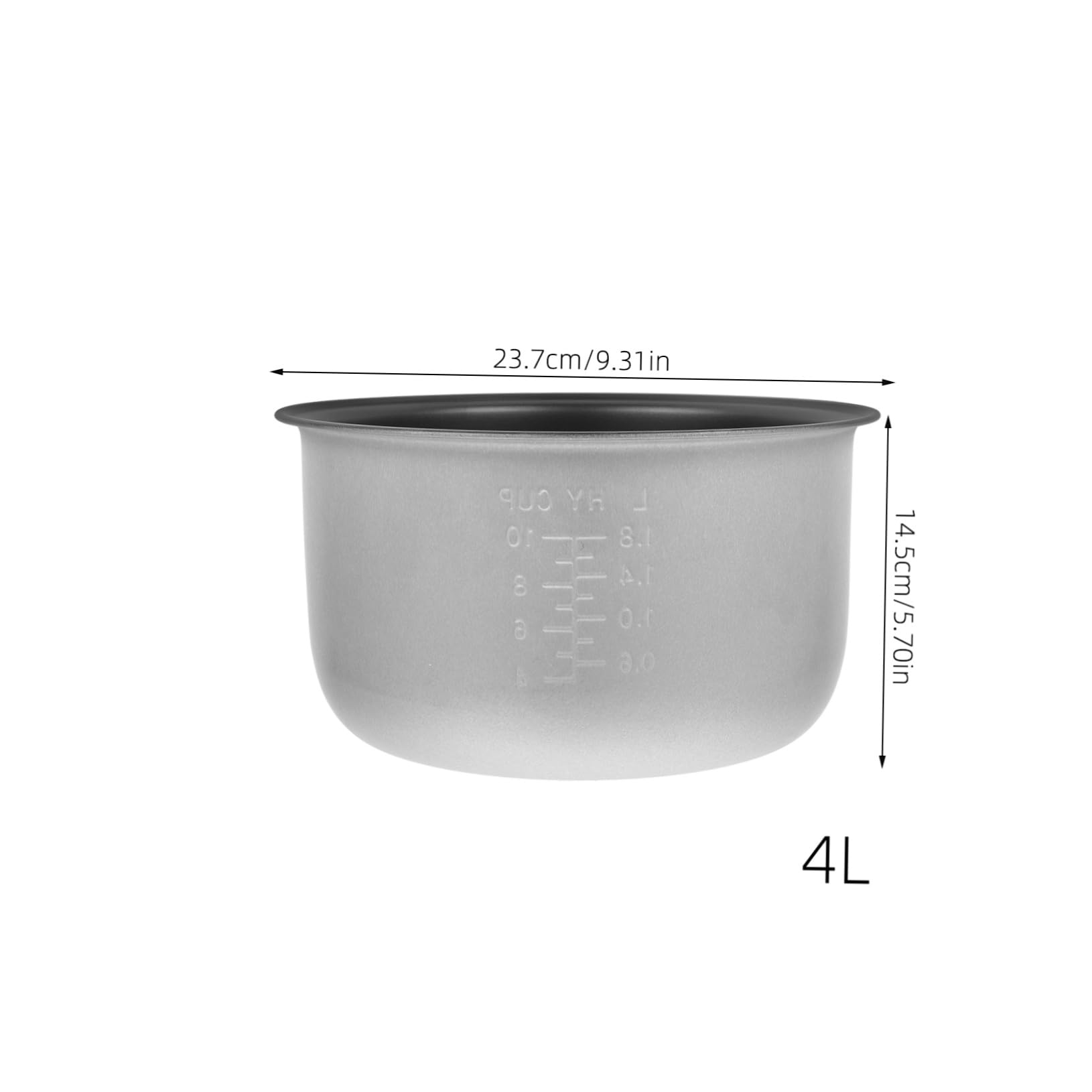 Kichvoe Rice Cooker Inner Pot Electric Cooker Accessory Rice Cooker Pot Replacement Liner for Replacement Rice Pot Replacement Kitchen Cooker Replacement Rice Cooker Bowl Aluminum Alloy