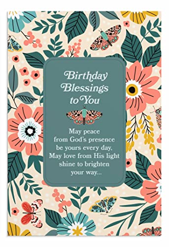 DaySpring - Encouraging You - 4 Floral Card Birthday Assortment with Scripture - 12 Birthday Boxed Cards & Envelopes (U1198)