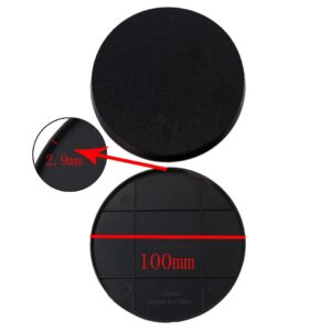 Evemodel 100mm 5pcs Round ABS Plastic Model Bases for Wargame Tabletop Military Simulation Scene