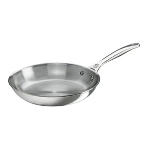 Le Creuset 12 Inch Stainless Steel Frypan Bundle with Glass Lid SS Knob