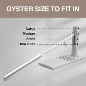 Koconic Stainless Steel Oyster Shucker Tool,Portable Oyster Shucking Knife,Easy to Use Oyster Knife,Oyster Opener Machine for Home Use,Including Two Oyster Shucking Knife,Glove and G-Clip.