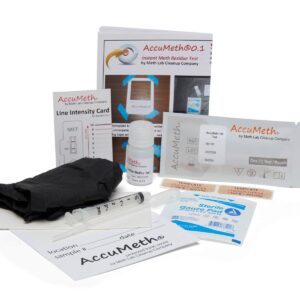 AccuMeth0.1 Methamphetamine Residue Detection Test Kit for Homes | 0.1 µg/100cm2 Legal Standard (Pack of 1)