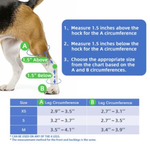 Dog Leg Brace, Rear Ankle Compression Wrap, Used for Supporting Injuries and Sprains, Wound Care, Stability Loss Due to Arthritis(Size: XS)