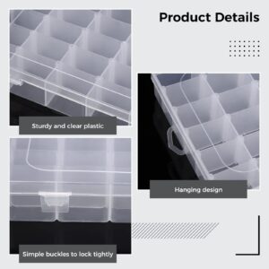 Anjetan 36 Grids Clear Plastic Organizer Box