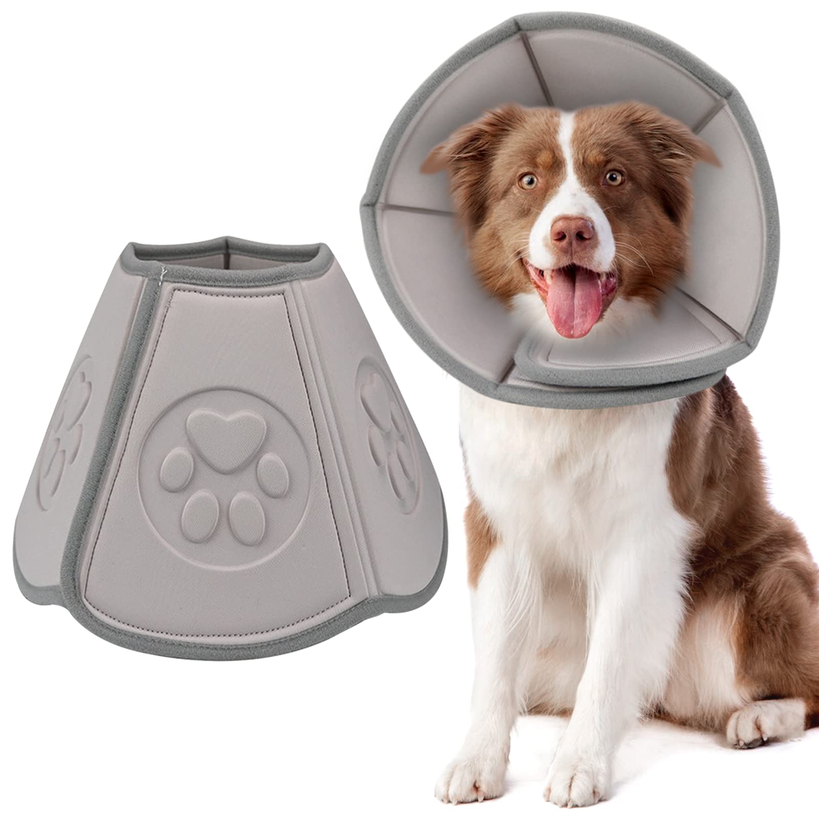 Soft Dog Cone Pet Cone Dog Recovery Collar Cone for Dogs After Surgery,Adjustable Cone Collar Dogs Elizabethan Collar