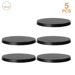 Evemodel 100mm 5pcs Round ABS Plastic Model Bases for Wargame Tabletop Military Simulation Scene