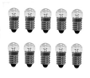 10pcs e10 mini light bulbs 0.3a physical electrical experiment screw base indicator light incandescent bulb old-fashioned flashlight lamp (2.5v 0.3a)