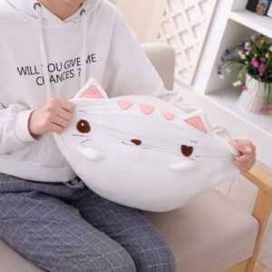 COSGOO Cute Plush Cat Stuffed Squishy Animal Cat Cylindrical Body Cat Pillow,Super Soft Cat Hugging Toy Pillow Kids Kawaii Sleeping Cat Pillow Gifts for Bedding Decor or Home Decor 24-Inch