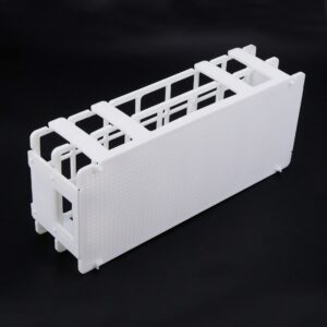 Antrader Plastic Test Tube Rack for 30mm Tubes,21 Holes Lab Test Tube Rack Holder,Detachable,White