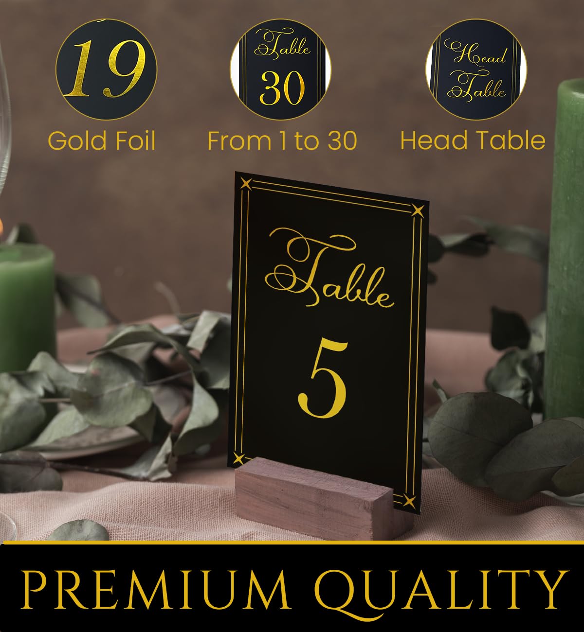 Table Numbers, Black and Gold Wedding Table Numbers, Table Numbers for Wedding Reception, Table Number, Table Numbers 1-20, Table Number, Table Number Holders, 1-30 number, Head Table sign