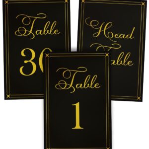 Table Numbers, Black and Gold Wedding Table Numbers, Table Numbers for Wedding Reception, Table Number, Table Numbers 1-20, Table Number, Table Number Holders, 1-30 number, Head Table sign