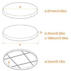 Evemodel 100mm 5pcs Round ABS Plastic Model Bases for Wargame Tabletop Military Simulation Scene