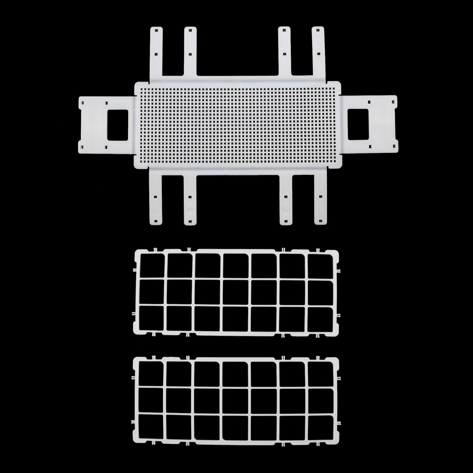 Antrader Plastic Test Tube Rack for 30mm Tubes,21 Holes Lab Test Tube Rack Holder,Detachable,White