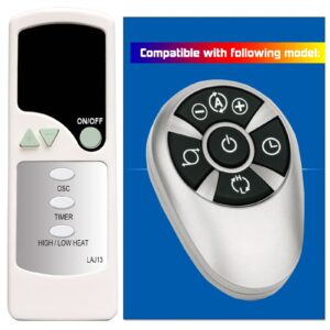 replacement remote control for lasko 5115 5135 5144 755320 565134 5511 5521 5534 5536 ceramic oscillating tower fan