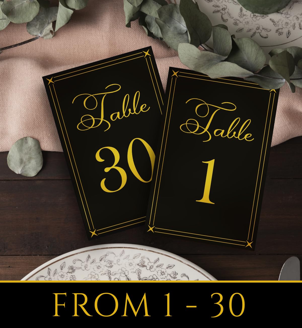 Table Numbers, Black and Gold Wedding Table Numbers, Table Numbers for Wedding Reception, Table Number, Table Numbers 1-20, Table Number, Table Number Holders, 1-30 number, Head Table sign