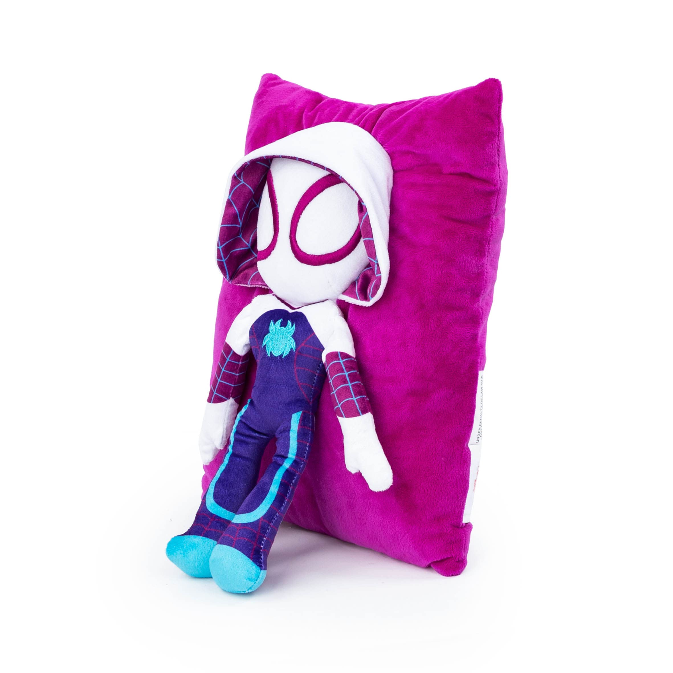 Marvel Spidey & His Amazing Friends Gwen Ghost Spider 3D Snuggle Pillow - Super Soft Plush Pillow - Measures 15 Inches