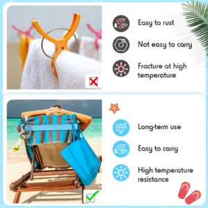 Tessco 12 Pcs Christmas Beach Towel Bands for Beach Chairs Towel Clips Lounge Beach Pool Chairs Towel Strap Holder Elastic Windproof Beach Accessories Gift for Christmas(12 x 2 in,Bright Style)